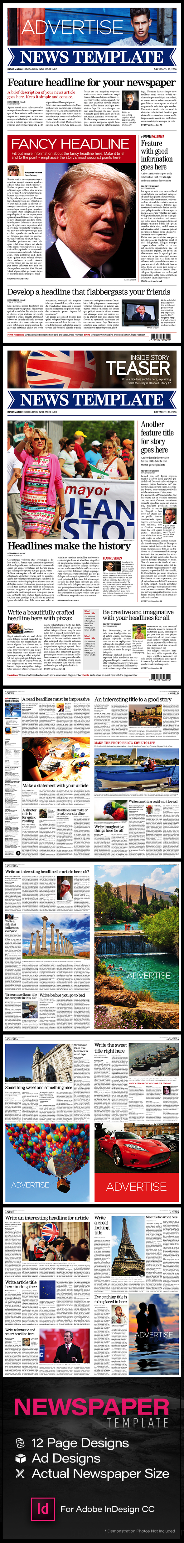 Modern Newspaper Template by Fullerworks.com Design'