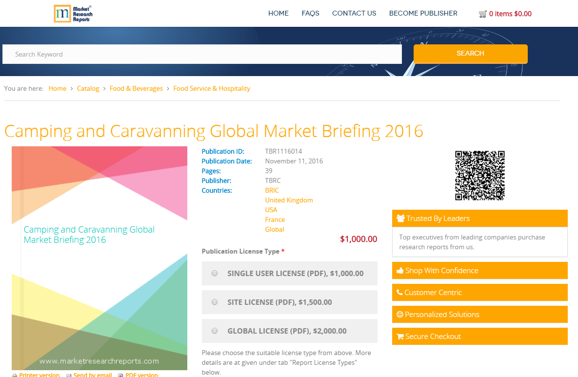 Camping and Caravanning Global Market Briefing 2016