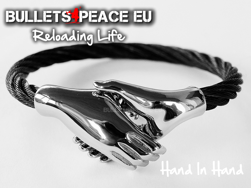 Bullets4Peace Hand In Hand Black'