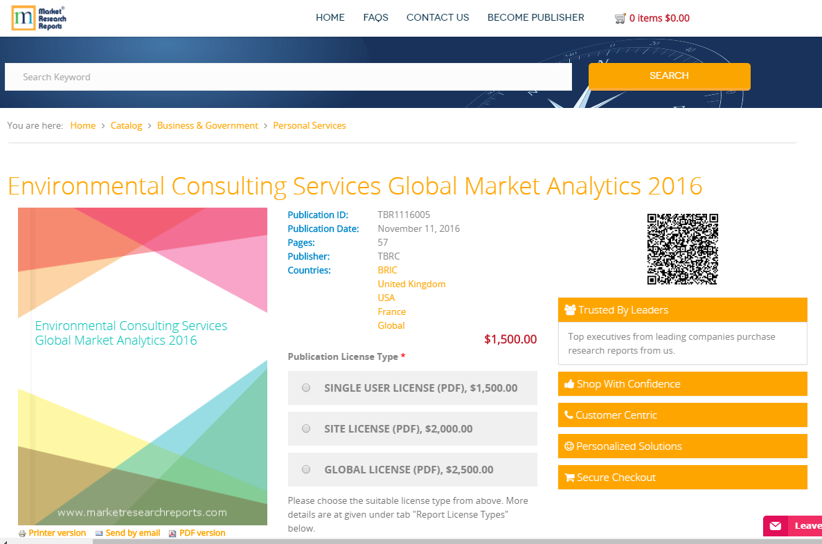 Environmental Consulting Services Global Market Analytics