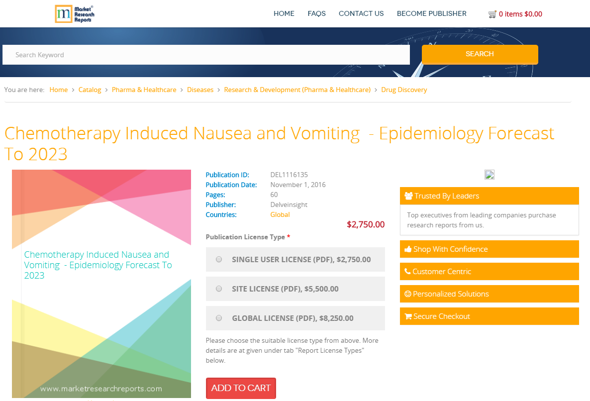 Chemotherapy Induced Nausea and Vomiting - Epidemiology