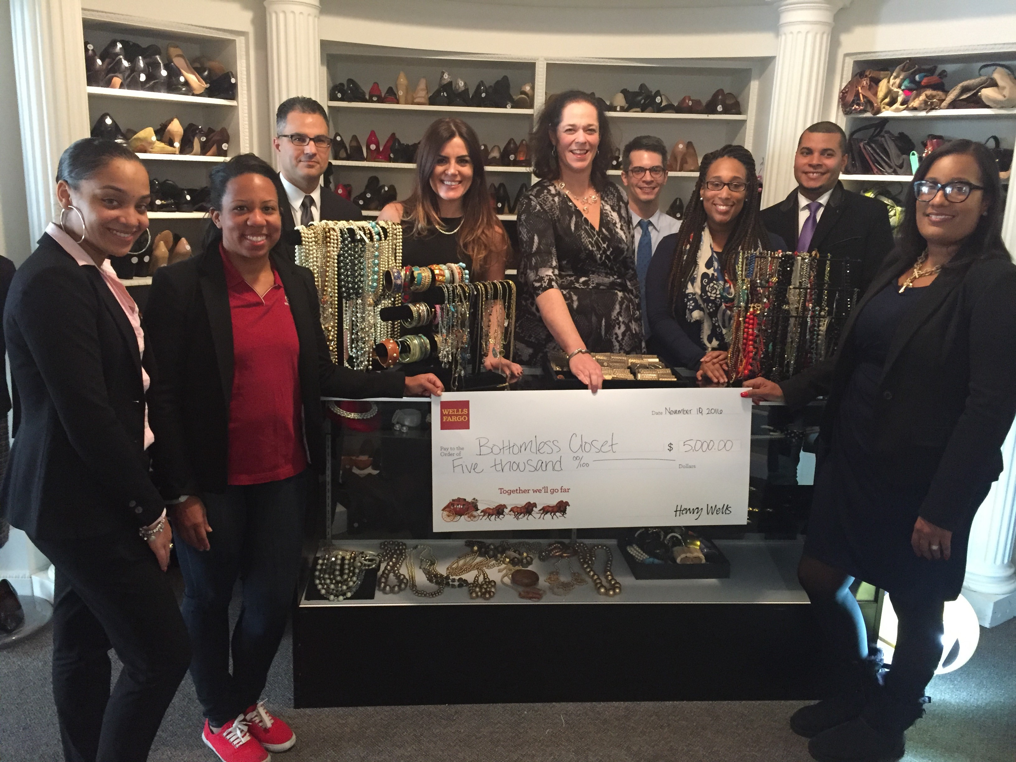 Bottomless Closet receives $5,000 Grant From Wells Fargo'