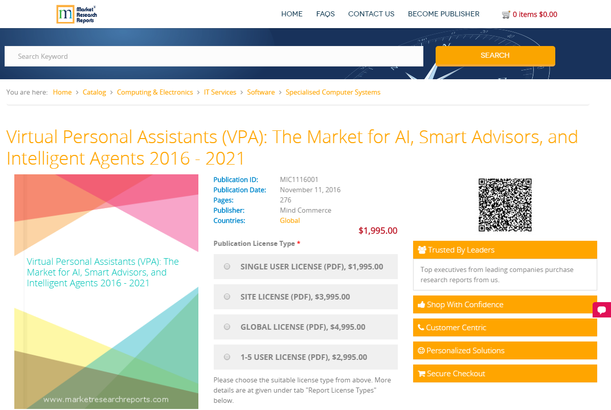 Virtual Personal Assistants (VPA): The Market for AI, Smart