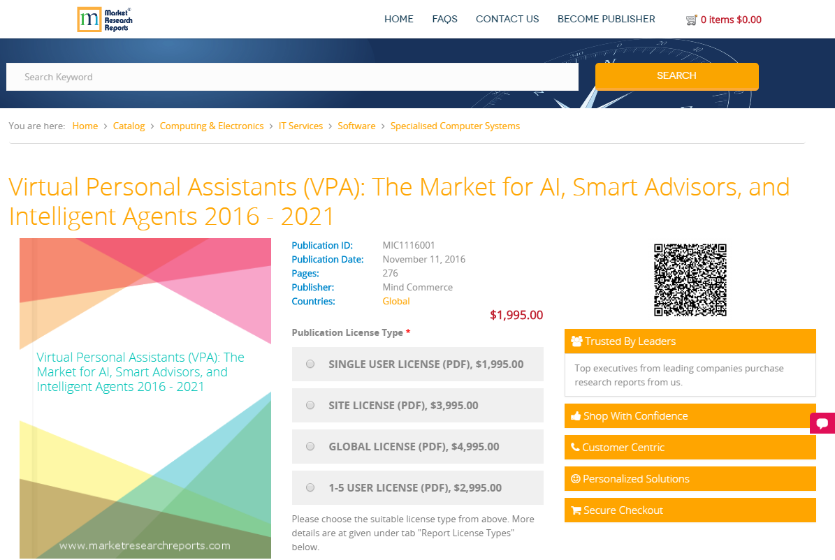 Virtual Personal Assistants (VPA): The Market for AI, Smart'