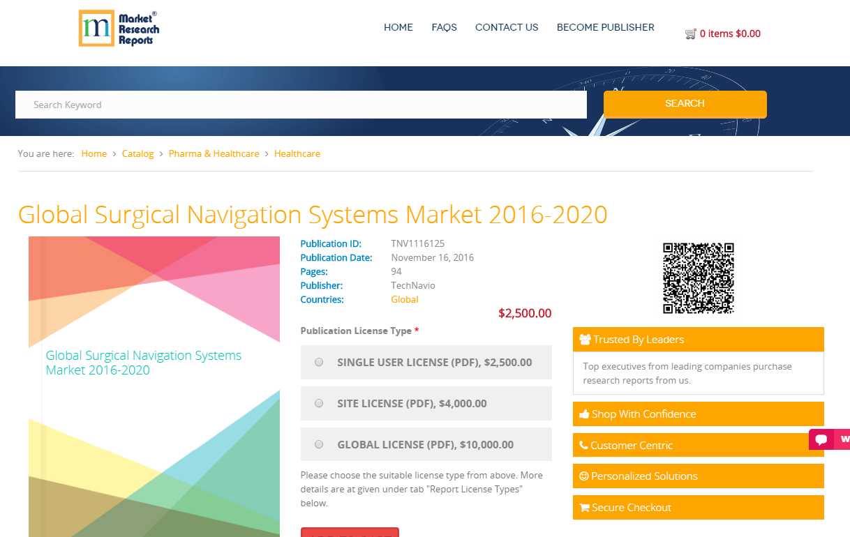 Global Surgical Navigation Systems Market 2016 - 2020
