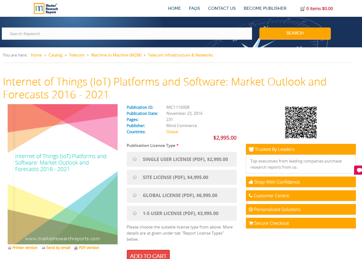 Internet of Things (IoT) Platforms and Software: Market