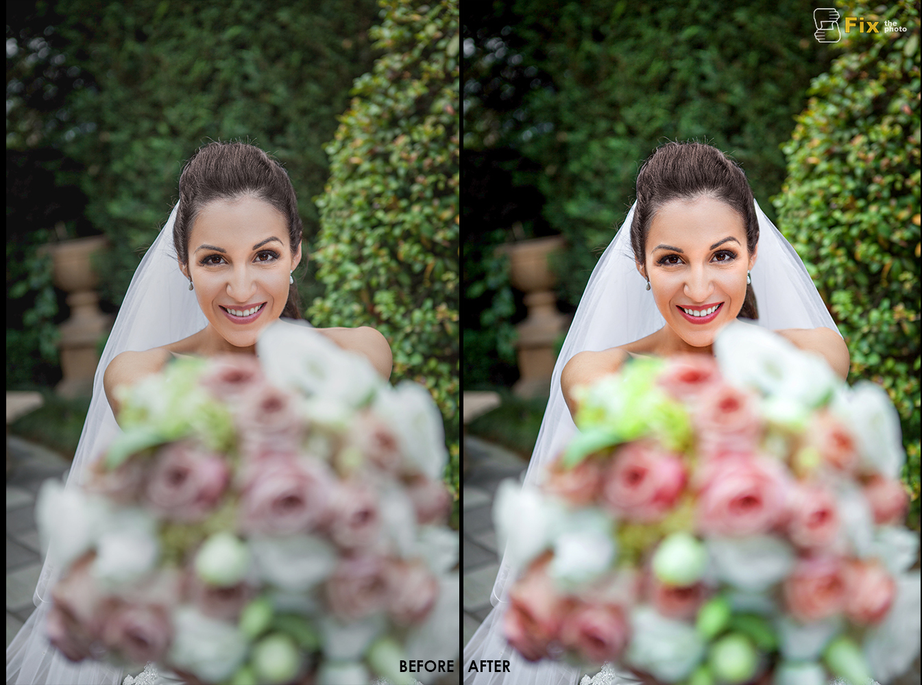 Wedding retouching'