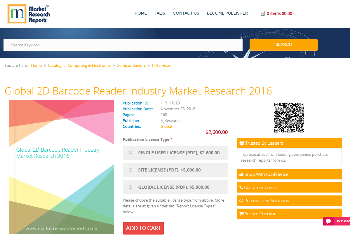 Global 2D Barcode Reader Industry Market Research 2016'