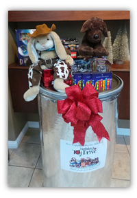 Esteem's Toy Drive Bin