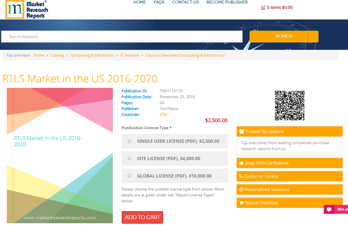 RTLS Market in the US 2016 - 2020'