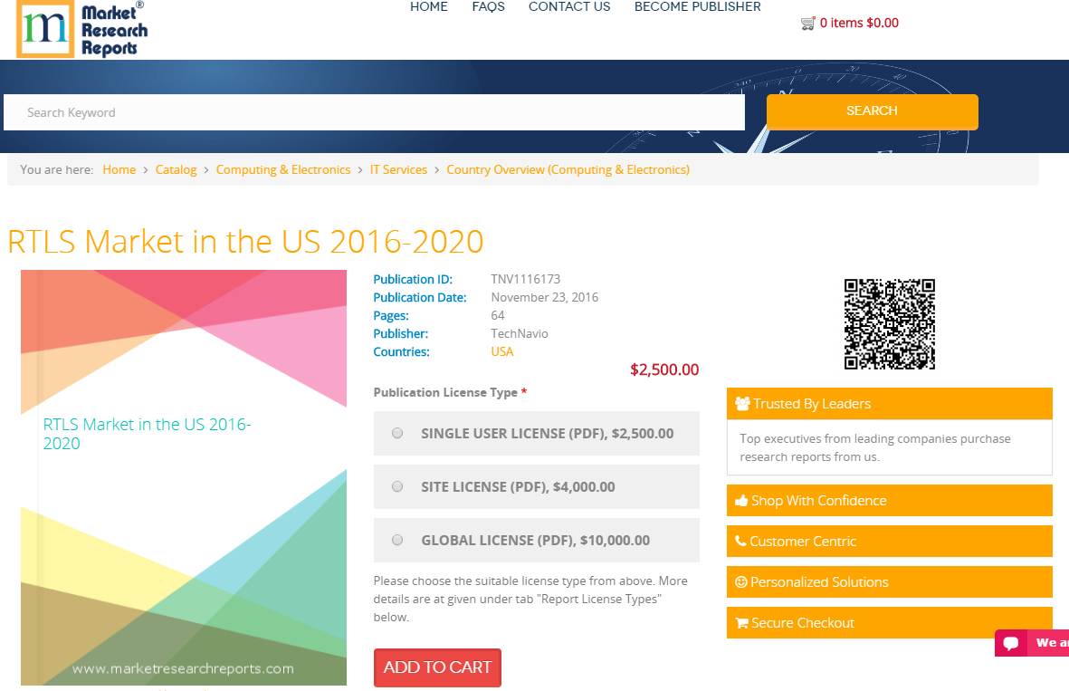 RTLS Market in the US 2016 - 2020