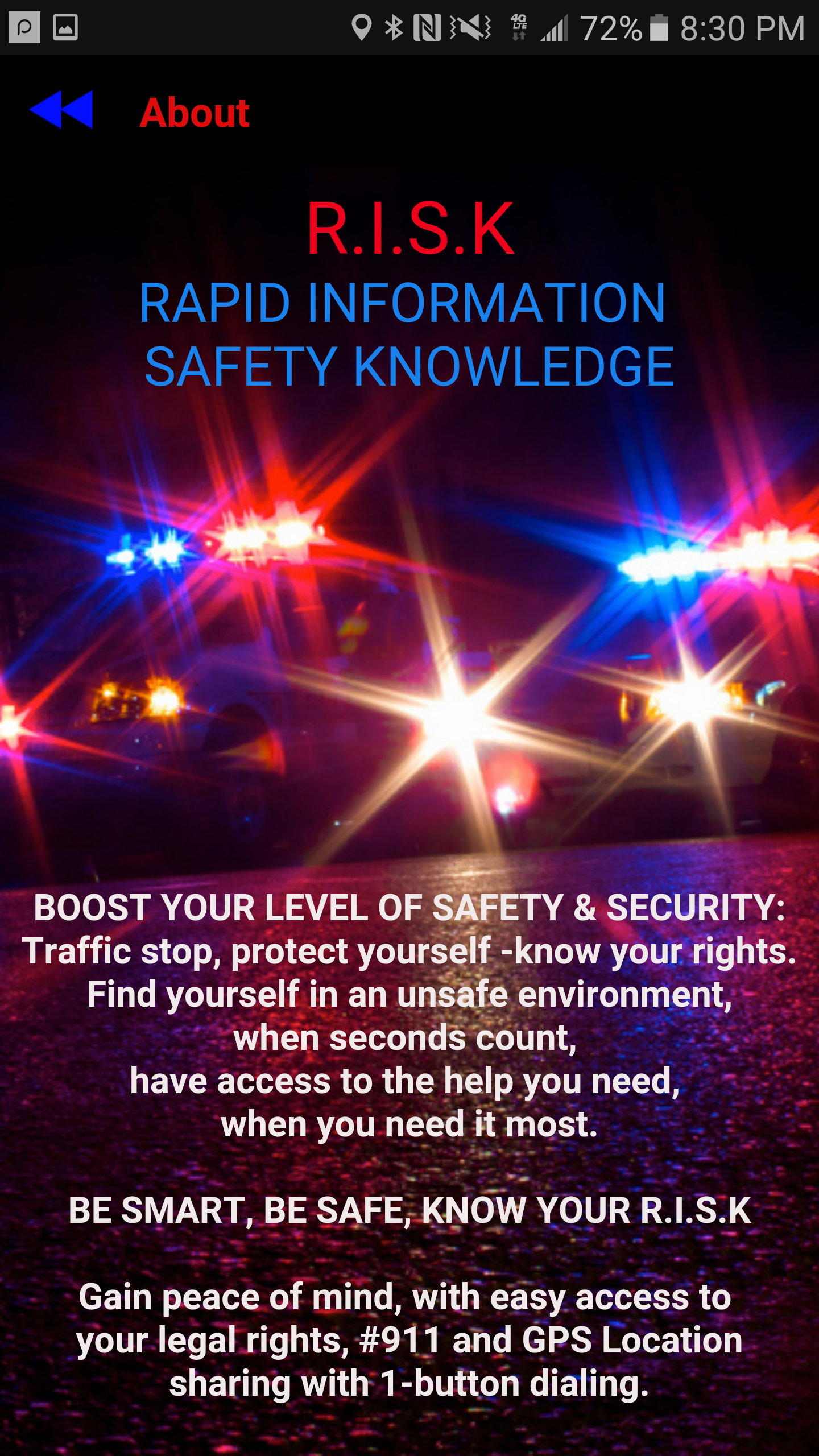 RISKv1 App - About