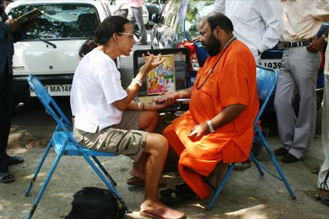 Reading Palms In Bombay, India