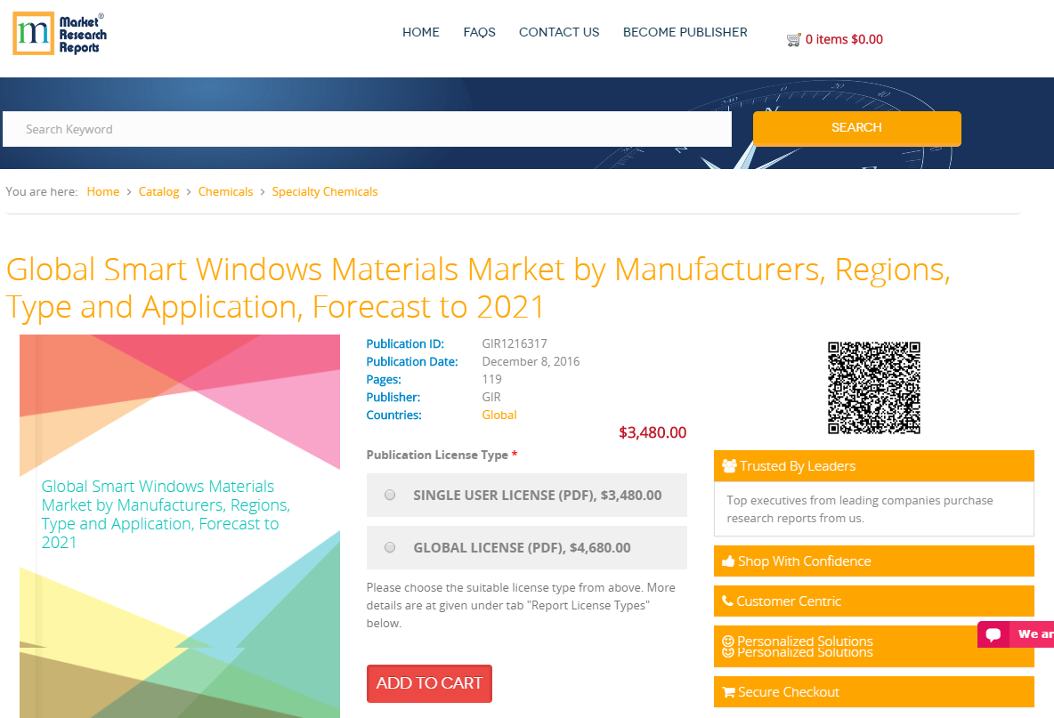 Global Smart Windows Materials Market by Manufacturers'