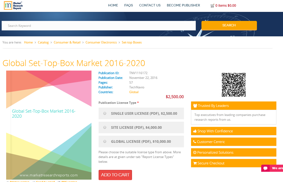 Global Set-Top-Box Market 2016 - 2020