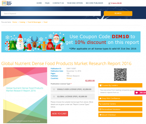 Global Nutrient Dense Food Products Market Research Report'
