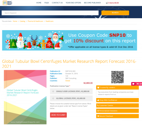 Global Tubular Bowl Centrifuges Market Research Report'