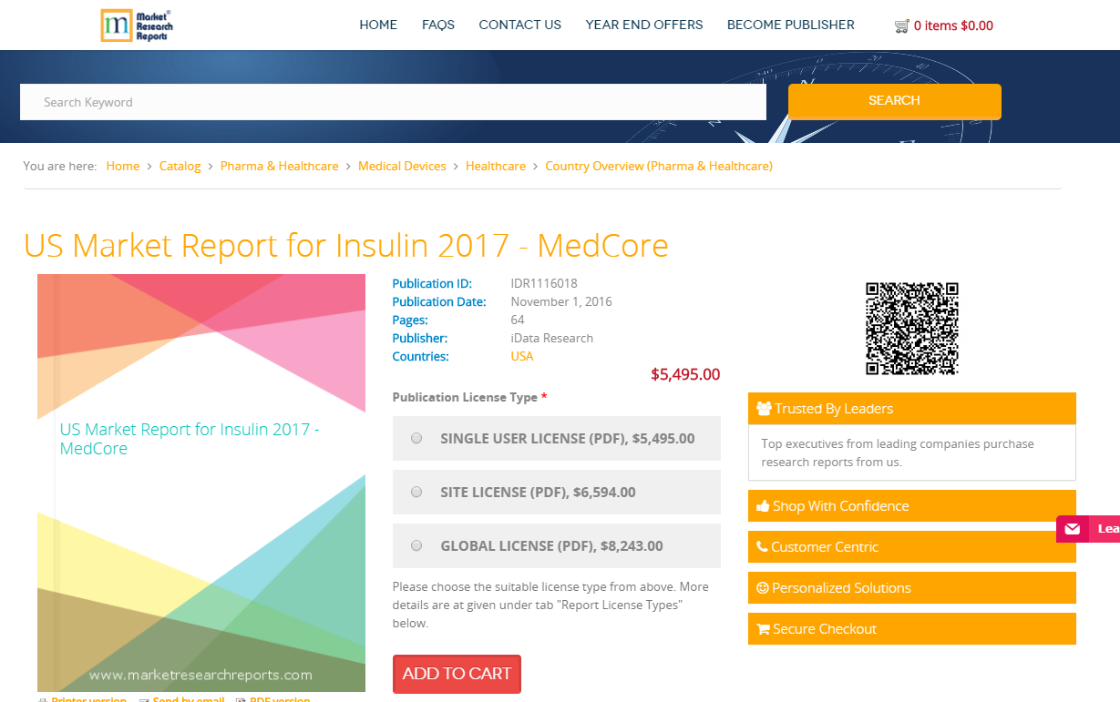 US Market Report for Insulin 2017 - MedCore'