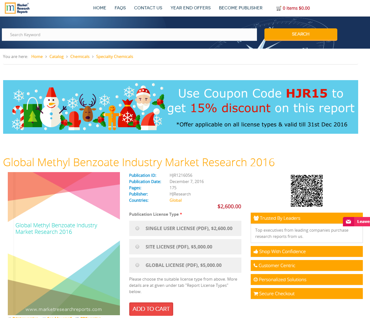 Global Methyl Benzoate Industry Market Research 2016'