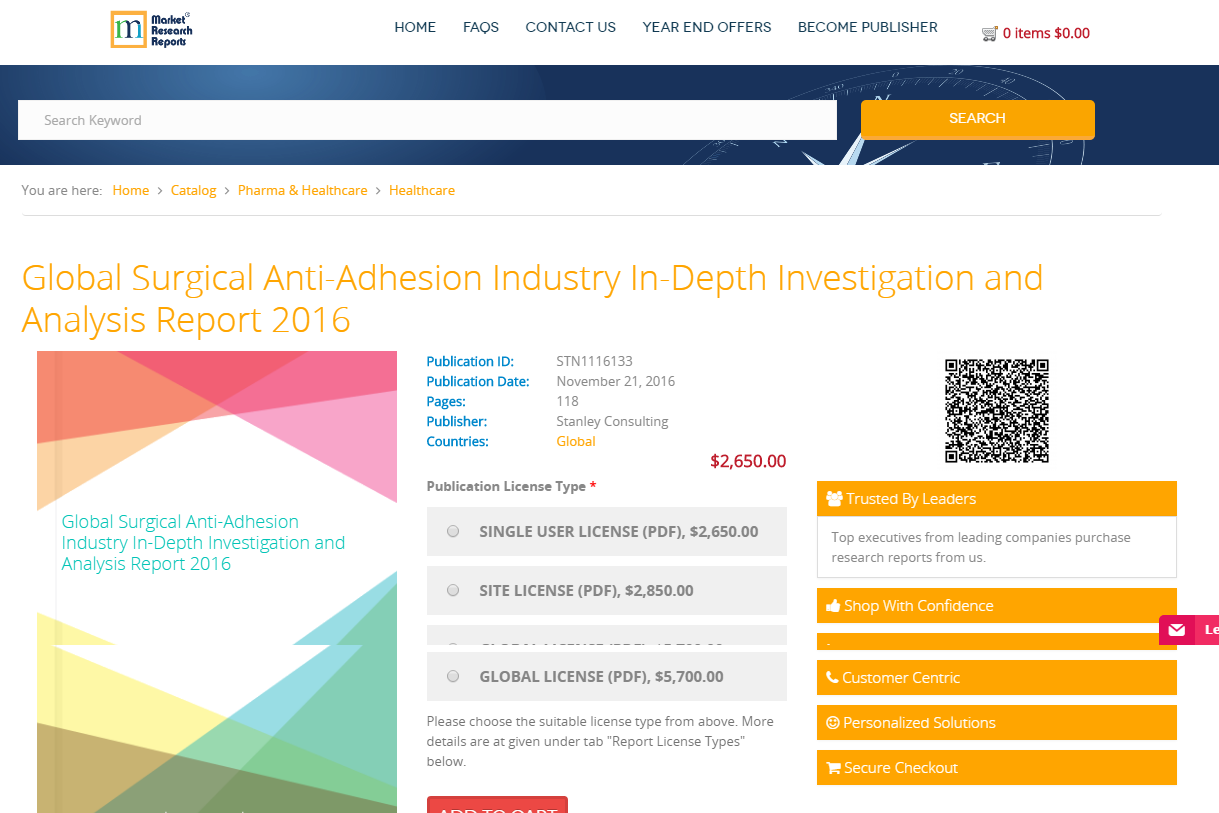 Global Surgical Anti-Adhesion Industry In-Depth Investigatio'