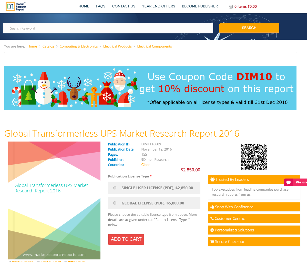 Global Transformerless UPS Market Research Report 2016