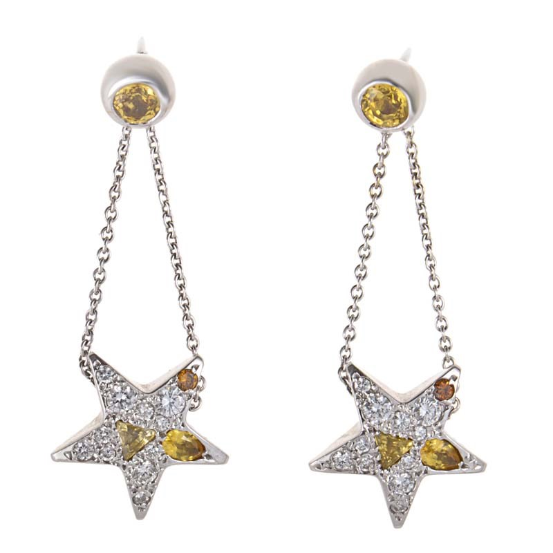 Diamond and Yellow Sapphire Earrings Pomellato