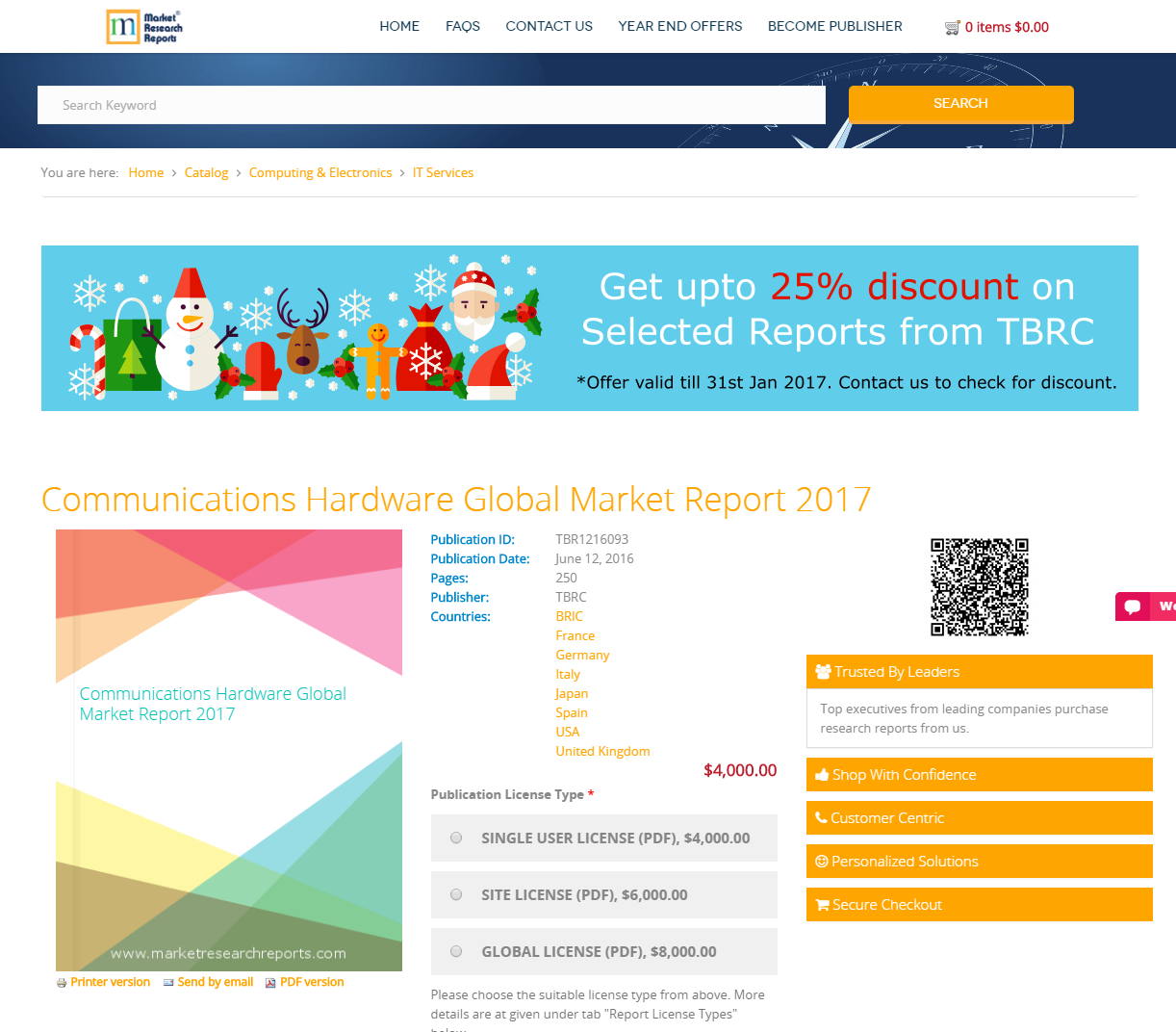 Communications Hardware Global Market Report 2017'