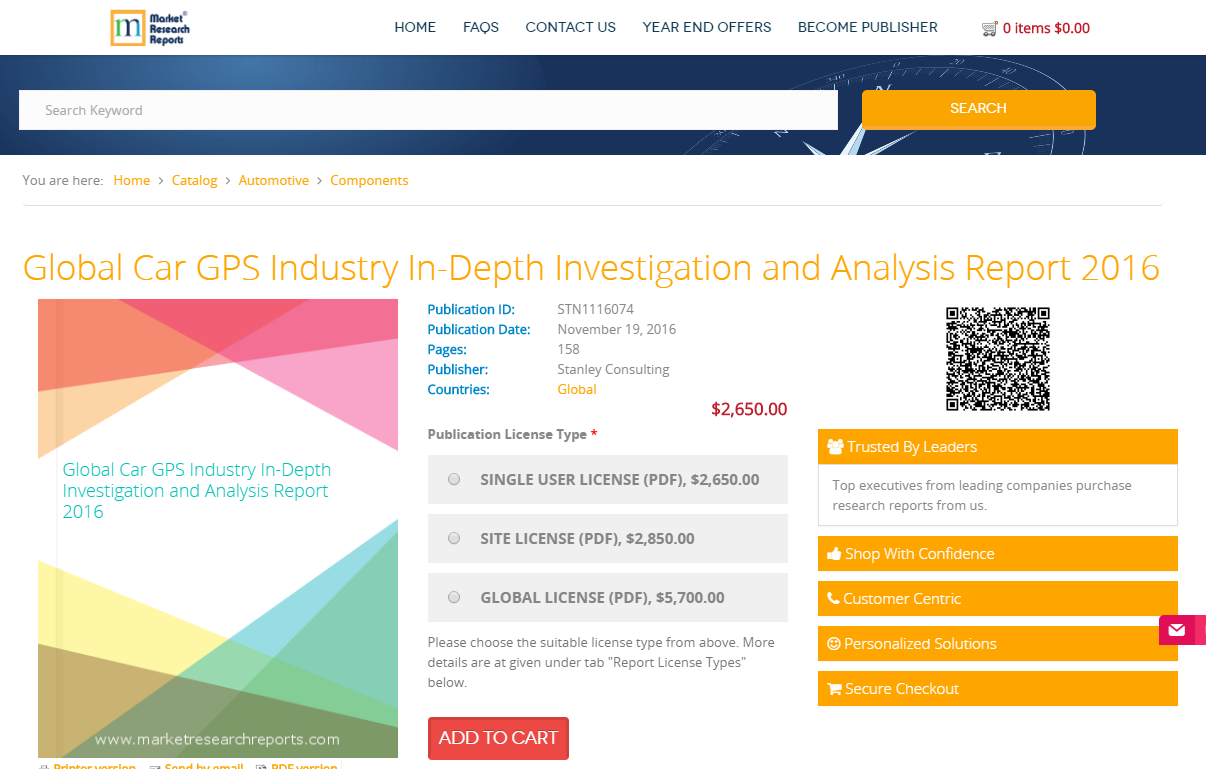 Global Car GPS Industry In-Depth Investigation and Analysis