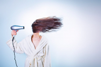 Woman blowing Hair