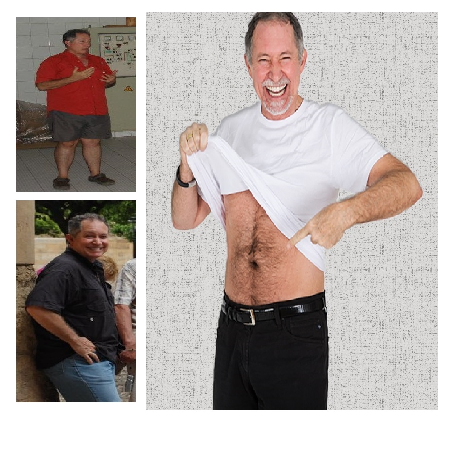 Christopher Carnrick, before and after.'