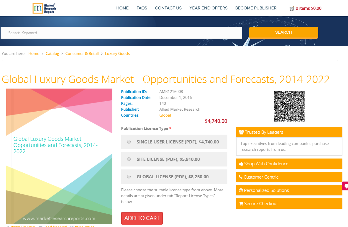 Global Luxury Goods Market - Opportunities and Forecasts