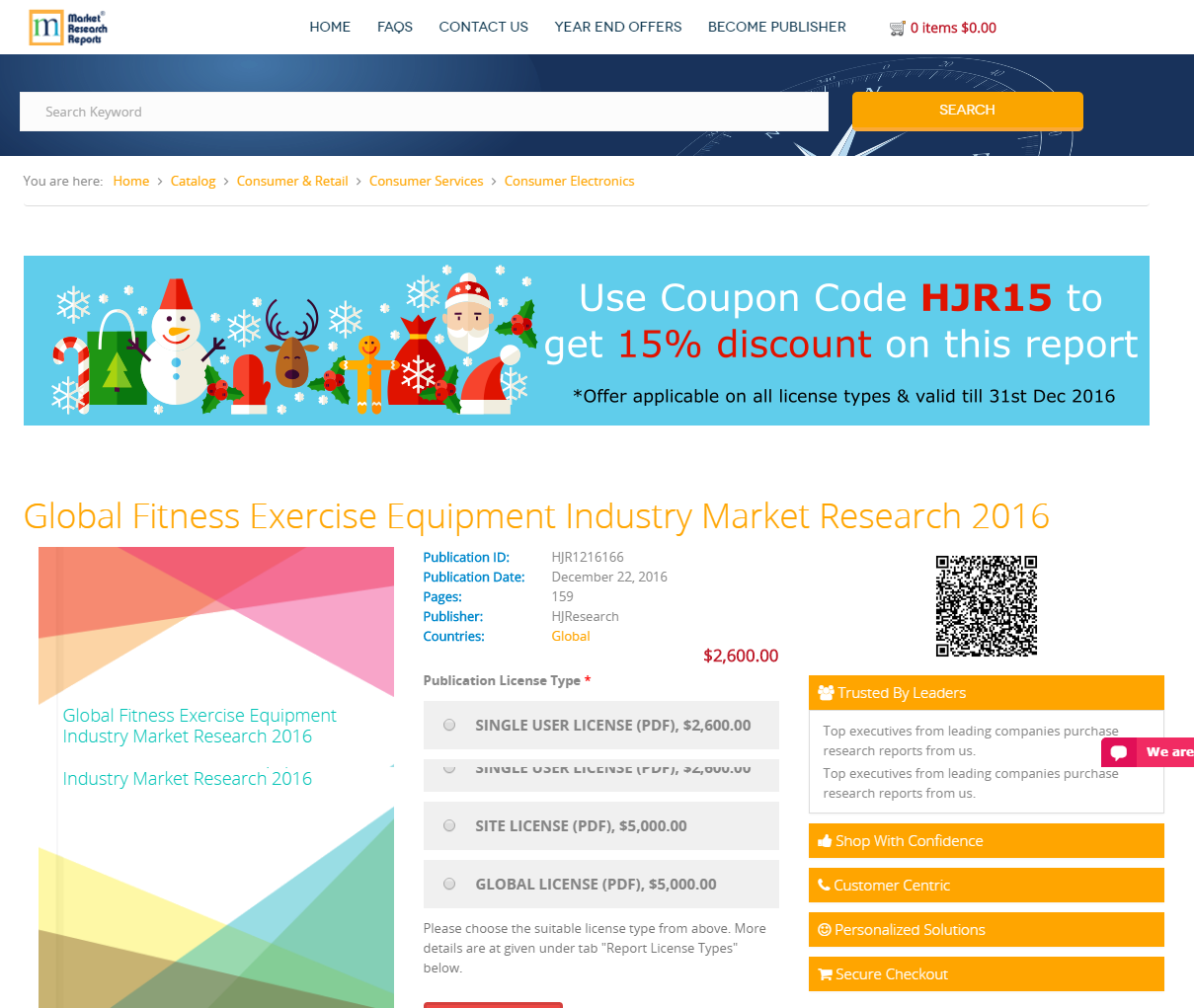 Global Fitness Exercise Equipment Industry Market Research