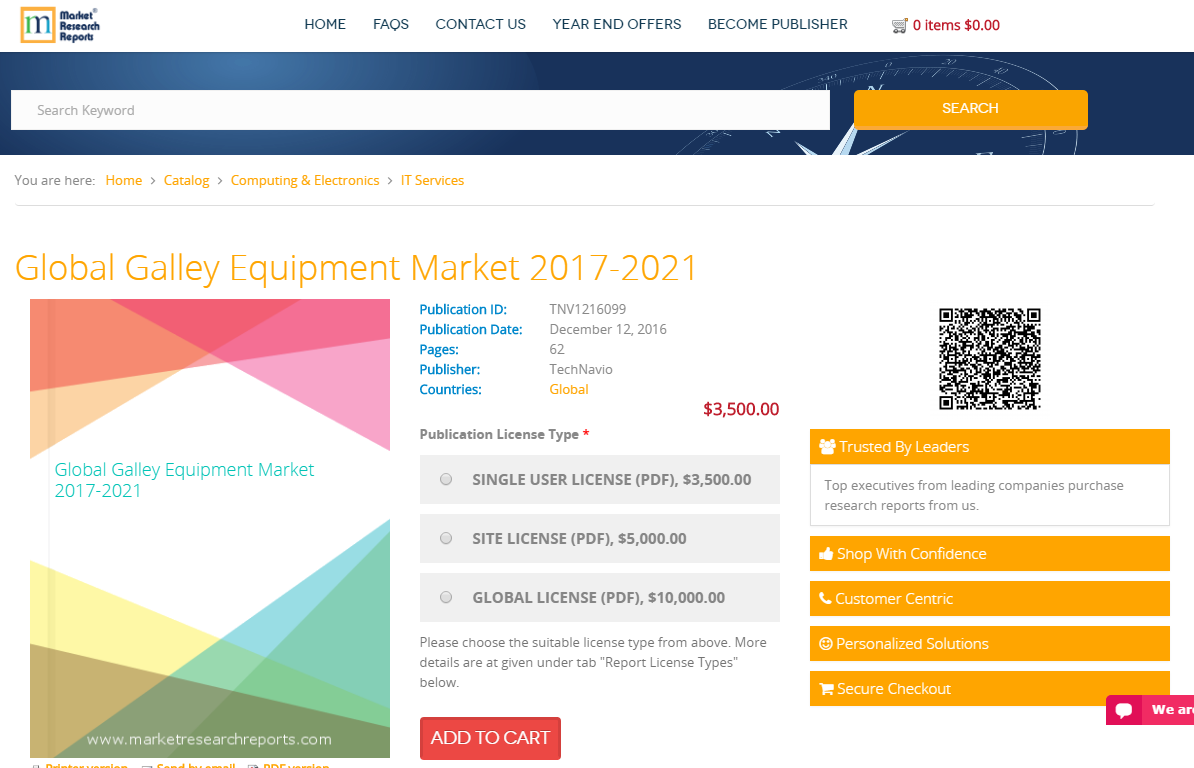 Global Galley Equipment Market 2017 - 2021'