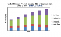 Global Skincare Product Industry by Segment from 2016- 2021