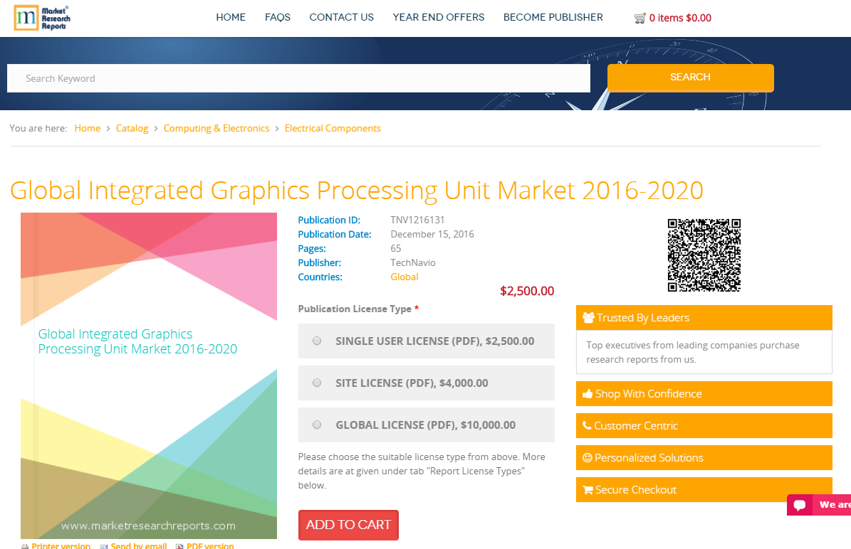 Global Integrated Graphics Processing Unit Market 2016-2020