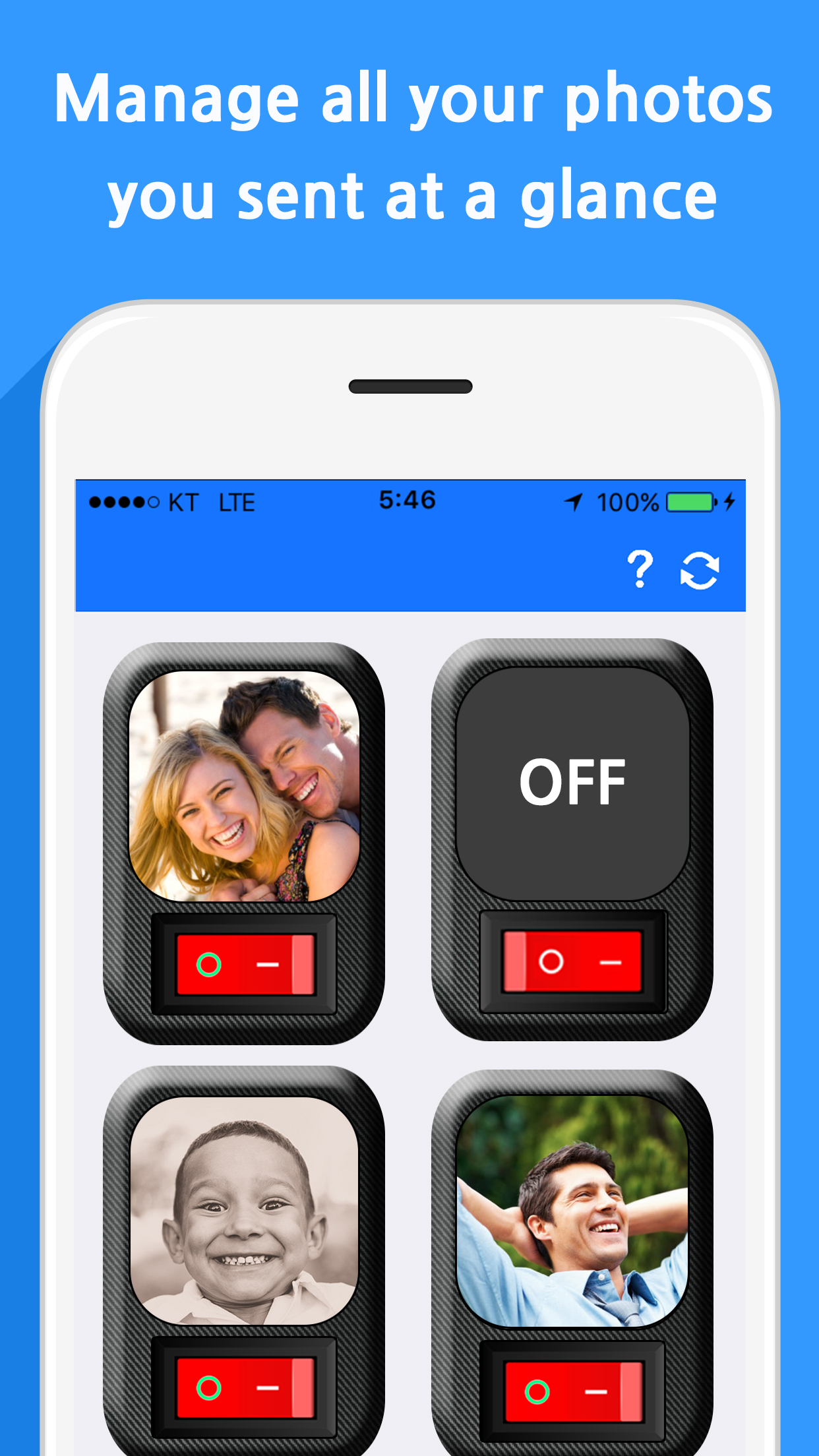 Manage photos with On/Off Photo App