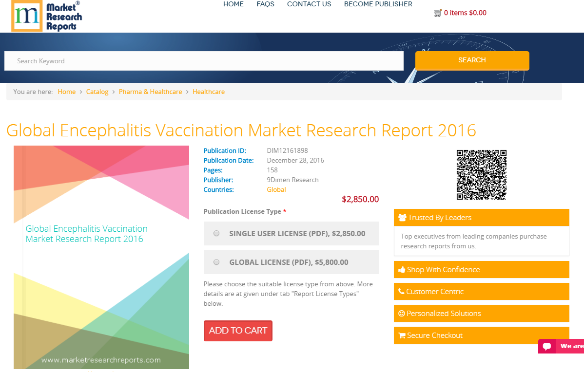 Global Encephalitis Vaccination Market Research Report 2016'