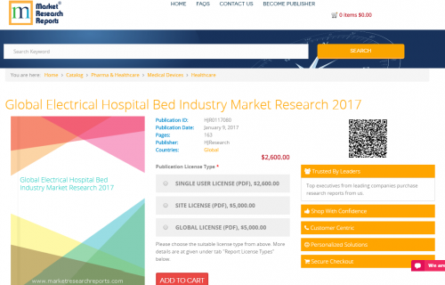 Global Electrical Hospital Bed Industry Market Research 2017'