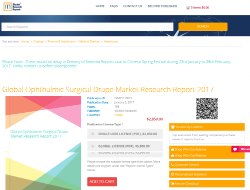 Global Ophthalmic Surgical Drape Market Research Report 2017'