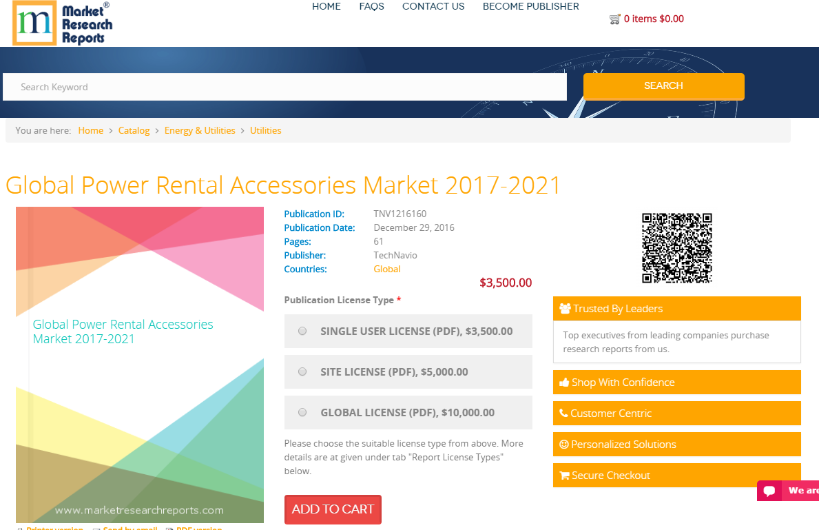 Global Power Rental Accessories Market 2017 - 2021