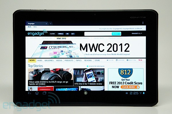 Acer  A510 Tablet Offers Quad Core Computing Power'