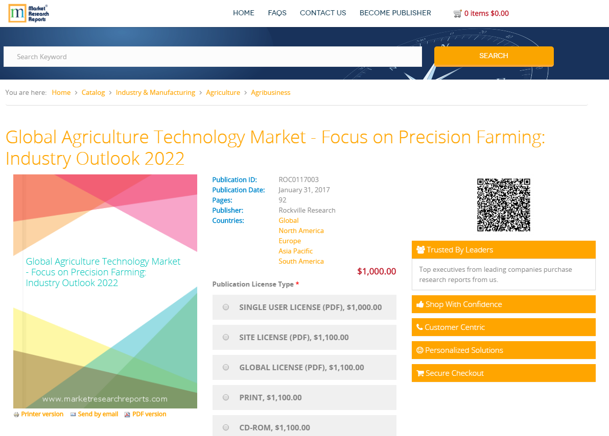 Global Agriculture Technology Market - Focus on Precision