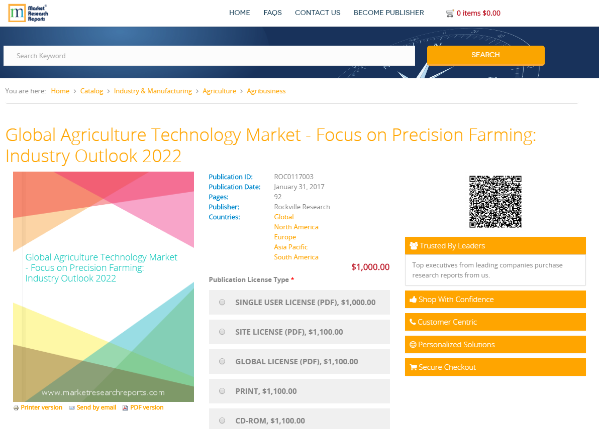 Global Agriculture Technology Market - Focus on Precision'