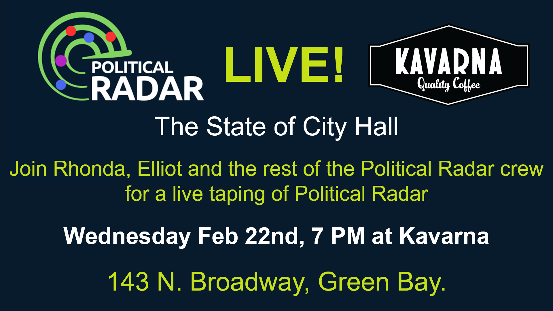 Political Radar Live at Kavarna