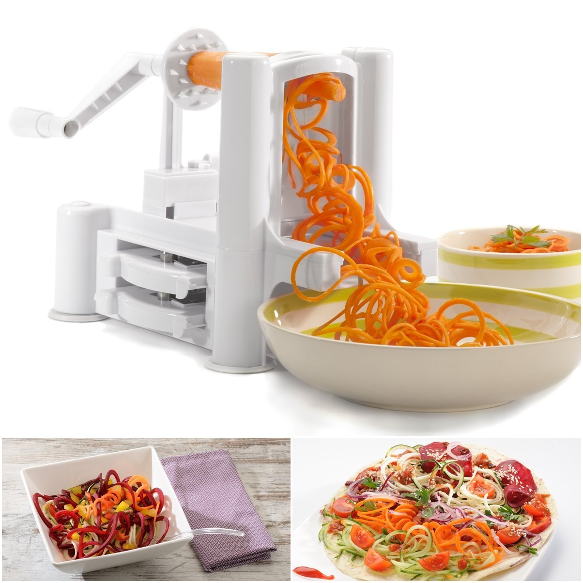 WonderVeg Tri Blade Vegetable Spiralizer