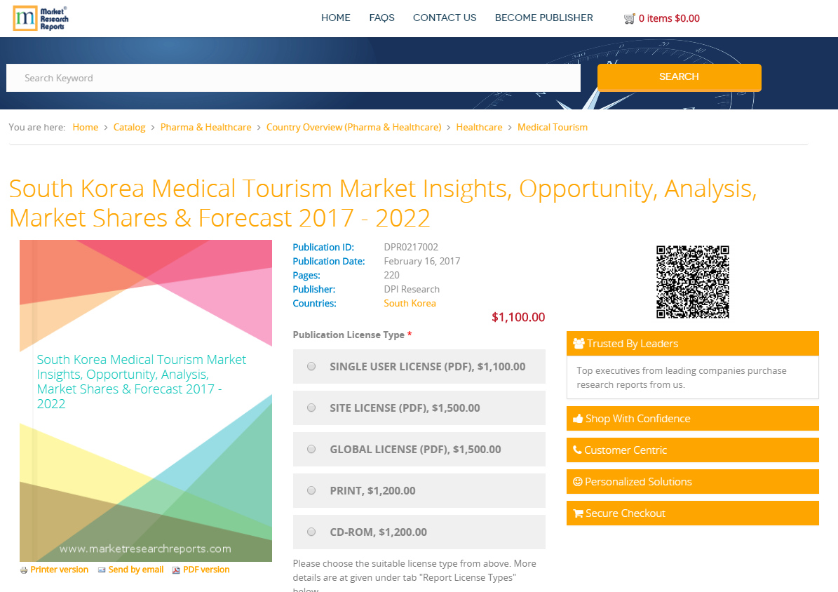 South Korea Medical Tourism Market Insights, Opportunity