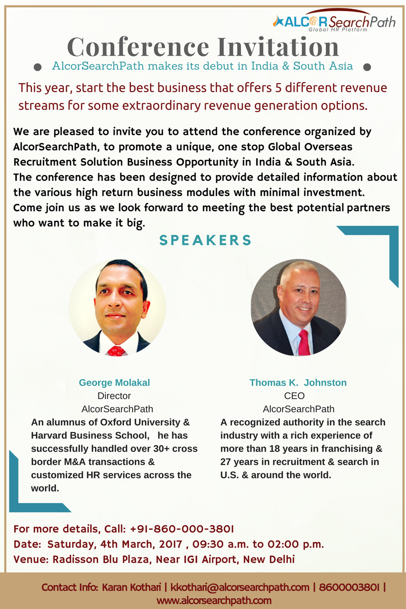 AlcorSearchPath Invites to Register for a Conference'