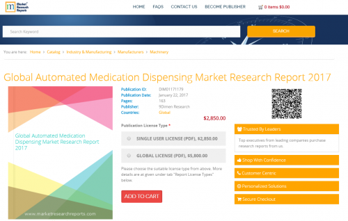 Global Automated Medication Dispensing Market Research 2017'