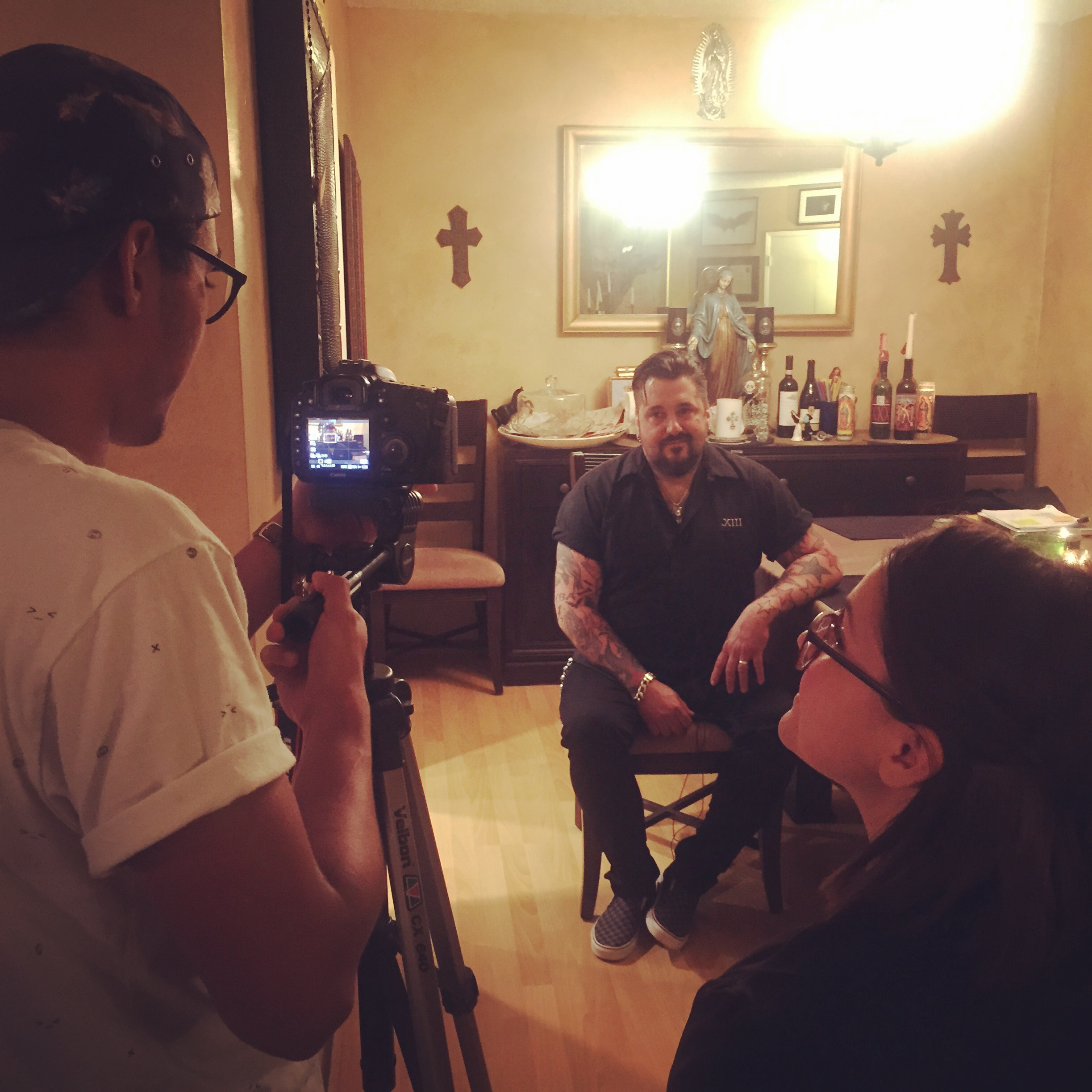 Bts photo of director Amber Talarico'