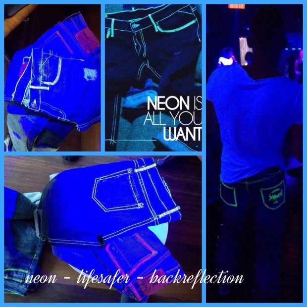 KMK Jeans with light reflective stitching